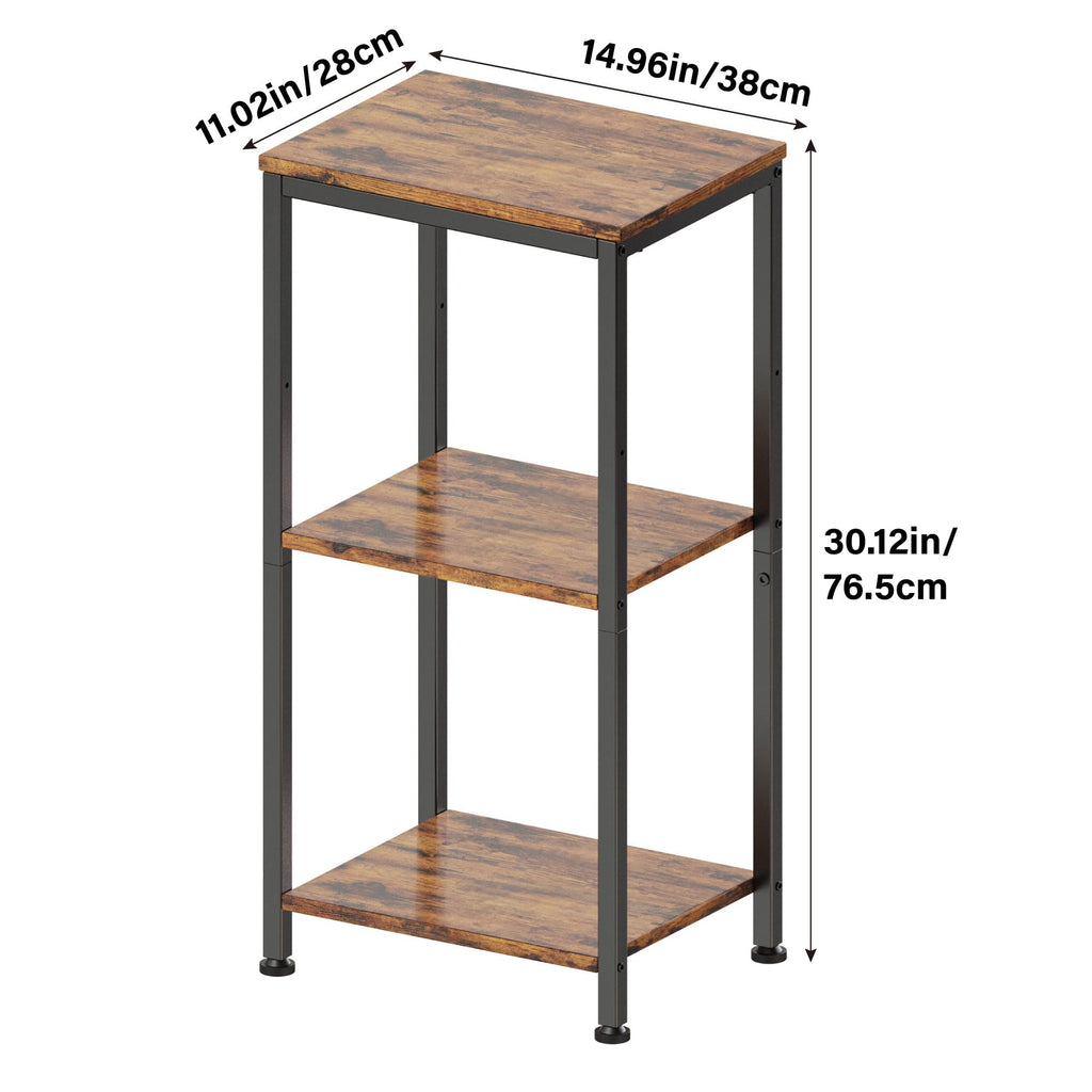 3 Tier End Table with Storage Shelves B3363