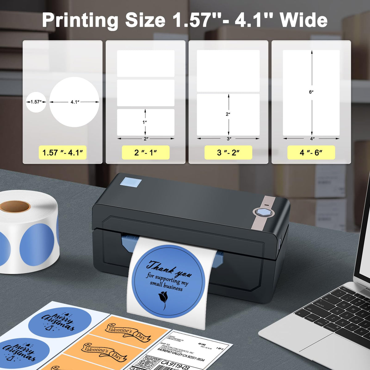 Bluetooth Thermal 4x6 Label Printer K6394