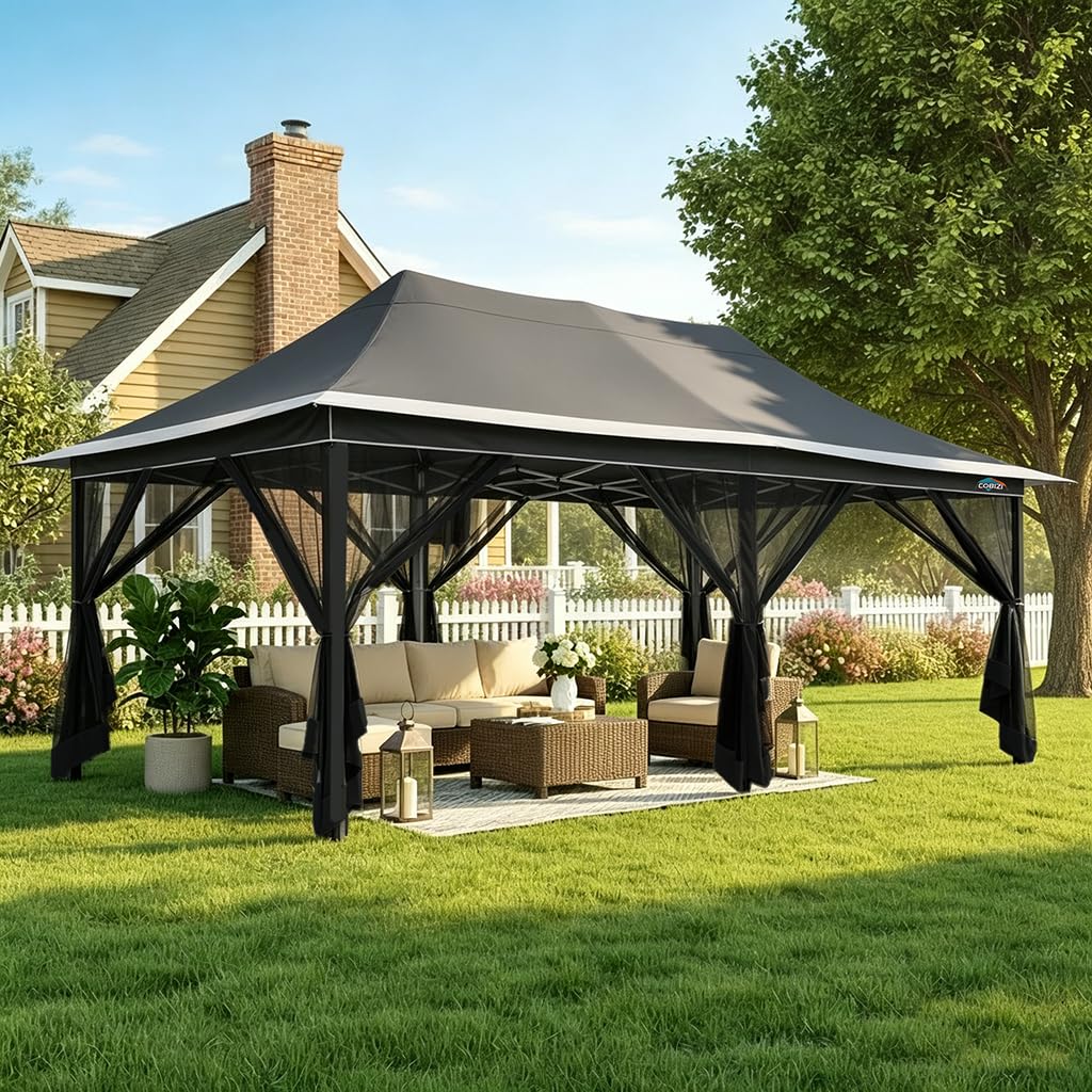 12x20 Pop Up Gazebo with Mosquito Netting S628406
