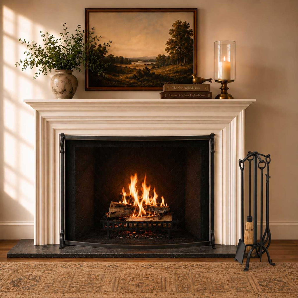 Bowed Fireplace Screen C14615
