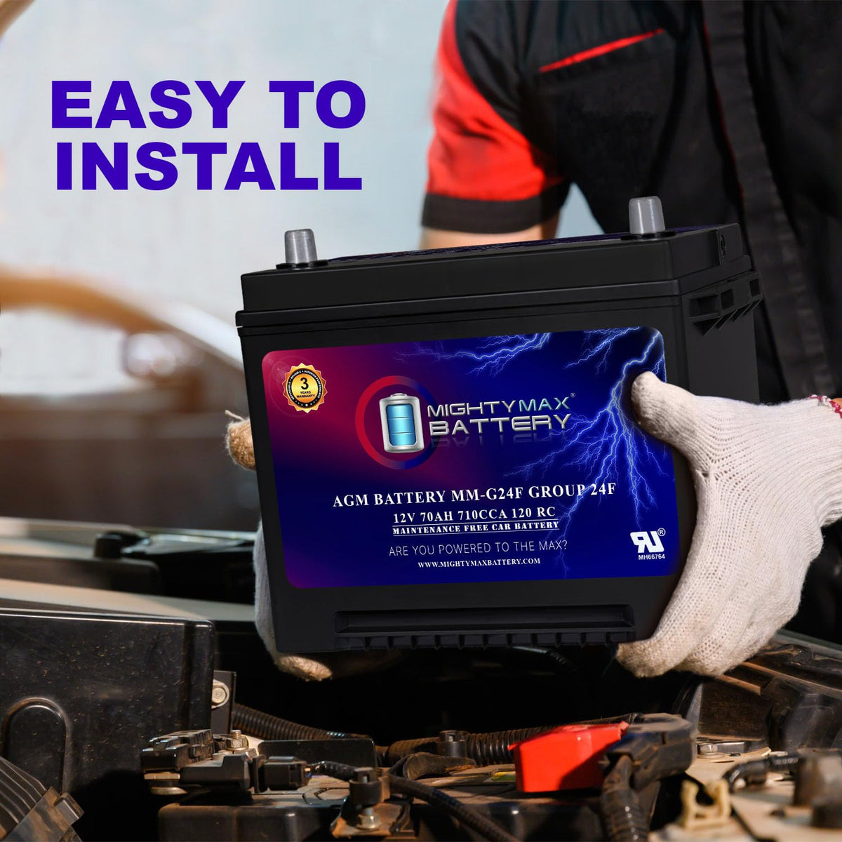 12V 70Ah AGM Replacement Battery T860