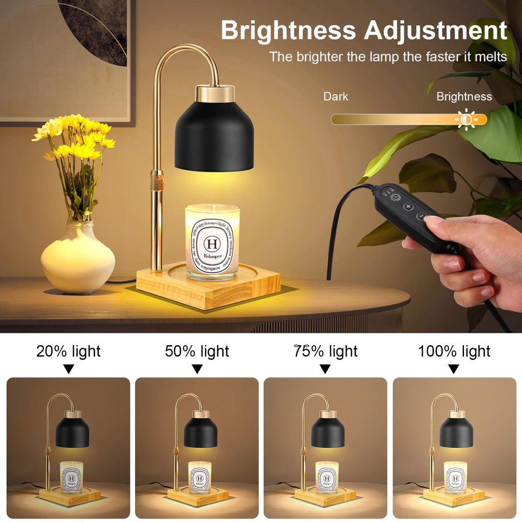 Adjustable Dimmable Electric Candle Warmer Lamp with Timer W692