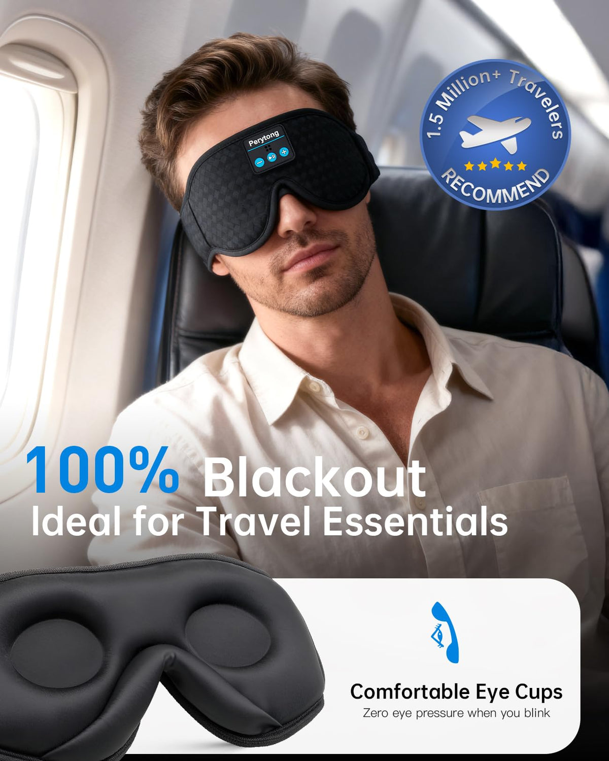 Bluetooth Sleep Mask with Headphones Q835468