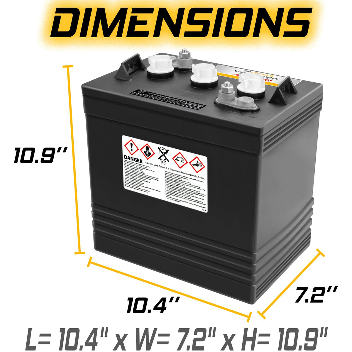 220Ah Deep Cycle Golf Cart Batteries 4-Pack P7053