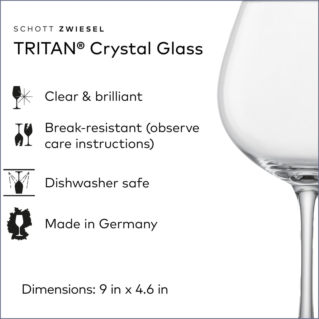 Red Wine Glass Set of 6 Dishwasher-Safe Tritan Crystal 27.5 Ounce F2391