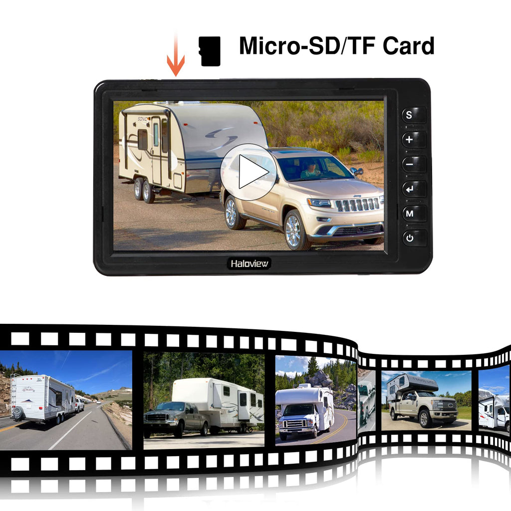 Wireless RV Backup Camera 1080P 7" Monitor System T2453