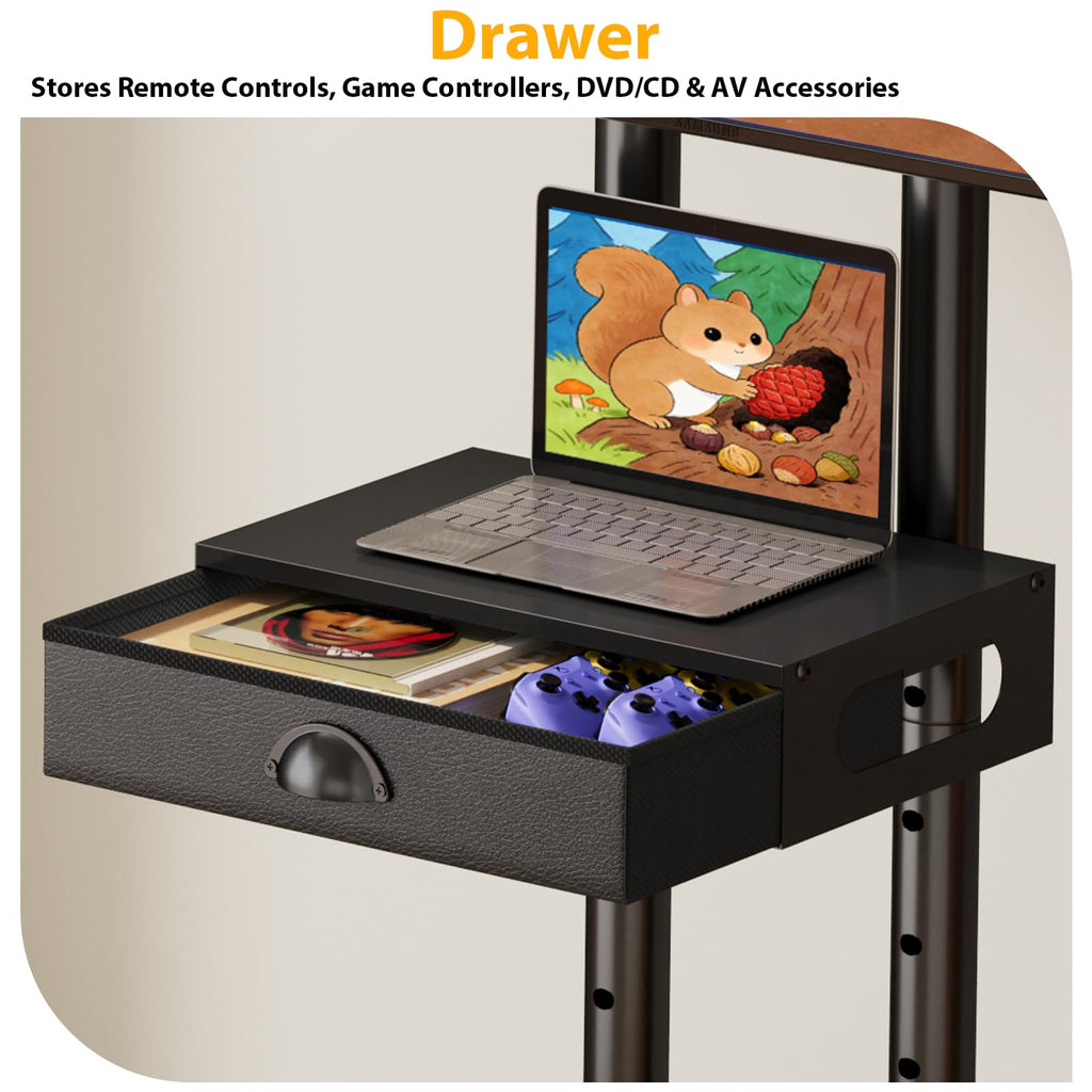 Rolling TV Stand with Drawer for 32-75 Inch TVs P5660