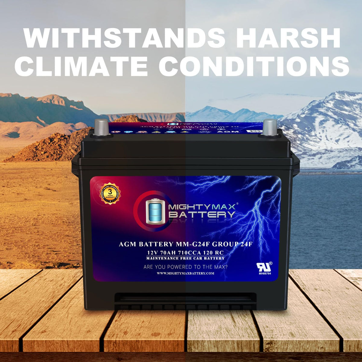 12V 70Ah AGM Replacement Battery T860