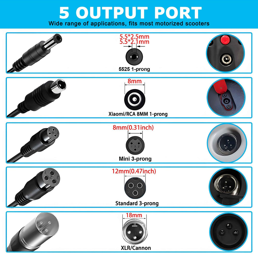 42V 2A Electric Scooter Charger A6852