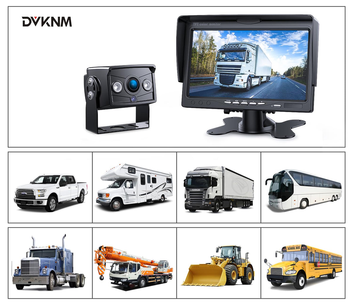 Wired RV Backup Camera with 7" 1080P IPS Monitor W577
