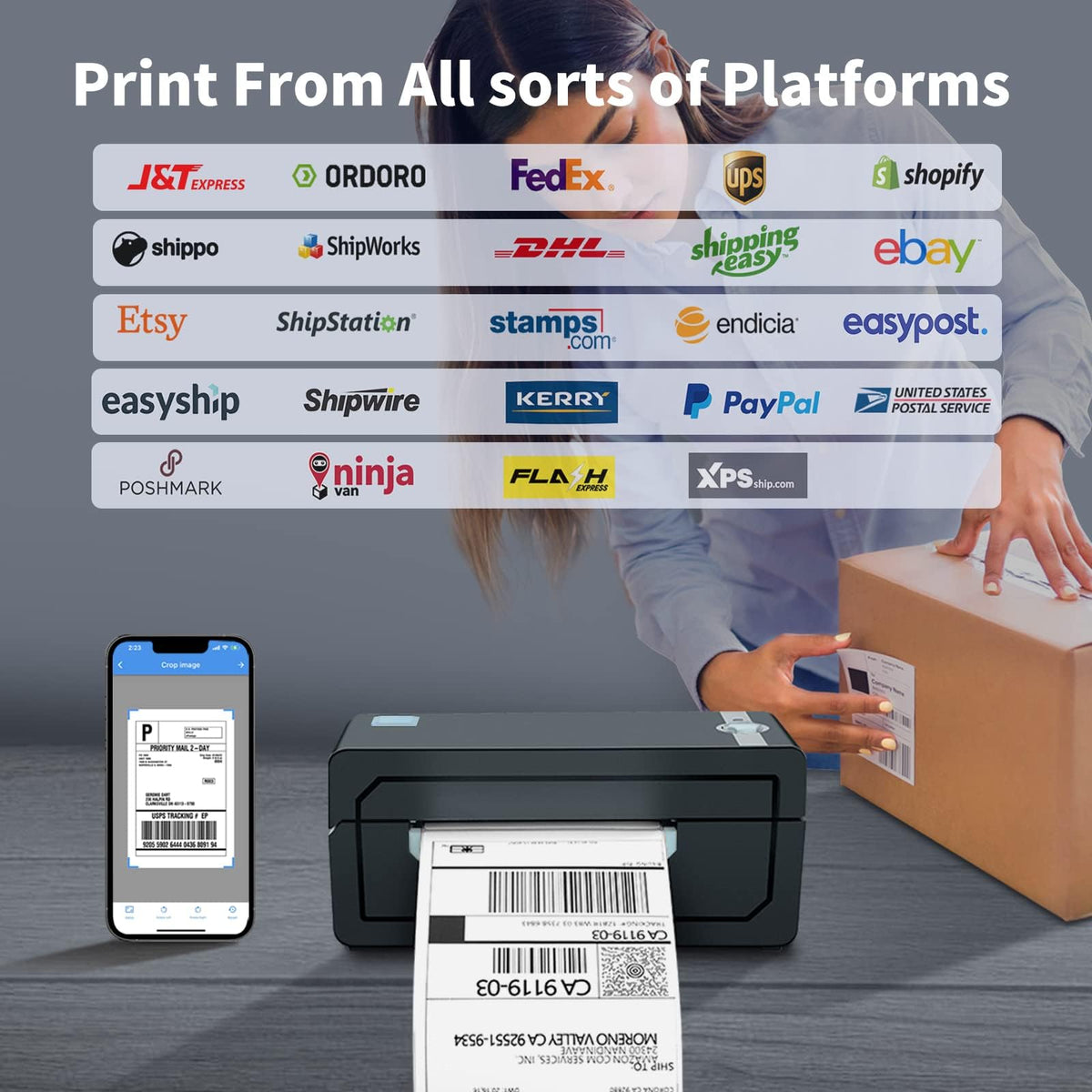 Bluetooth Thermal 4x6 Label Printer K6394