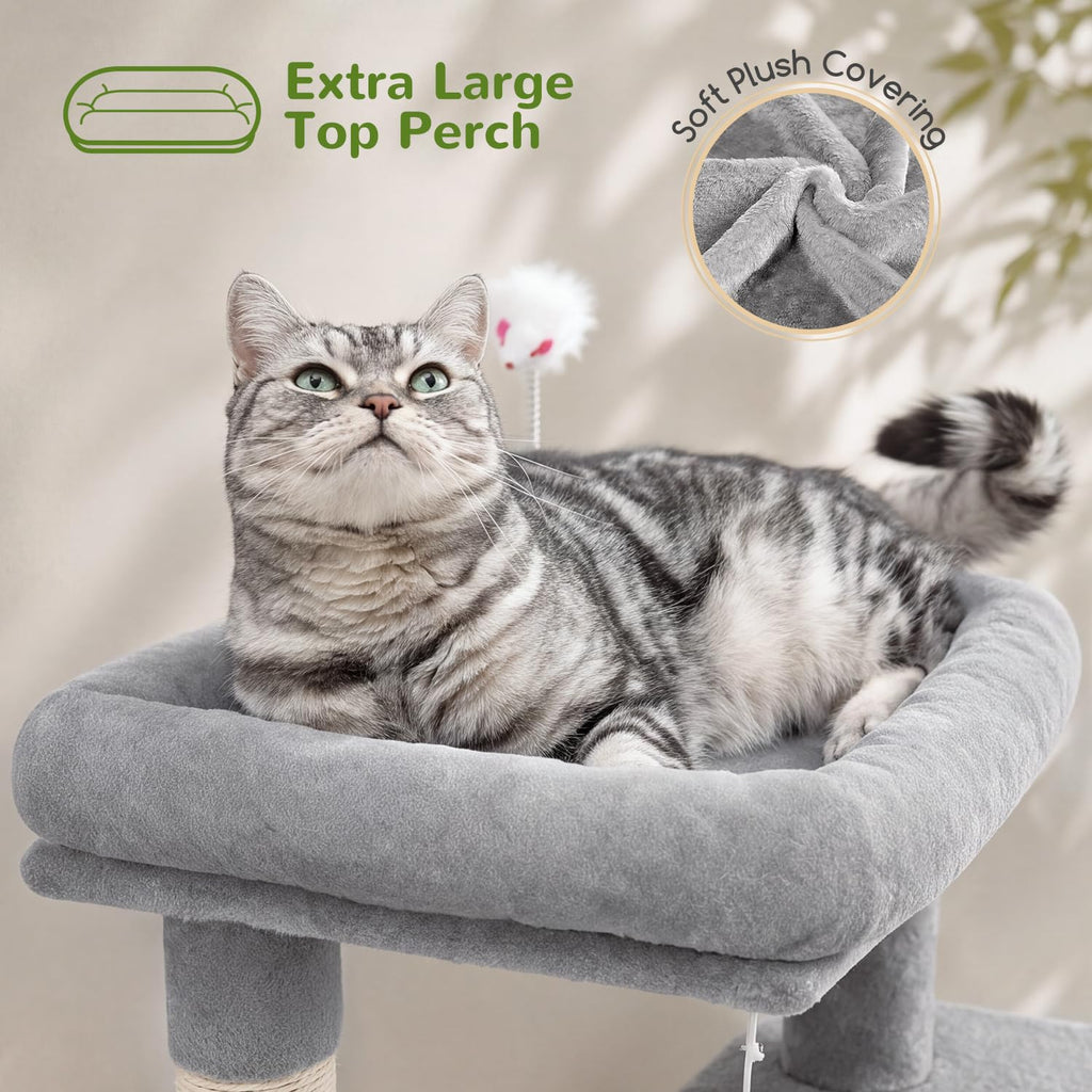 Light Grey Cat Tree Tower W201249