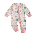 Newborn Christmas Zipper Jumpsuit Romper V3458