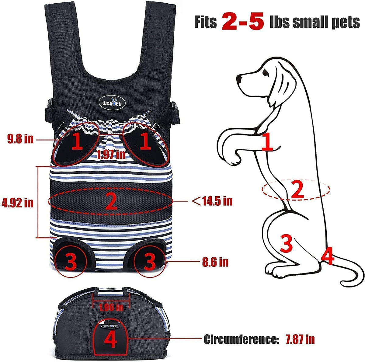 Adjustable Pet Carrier Backpack J525