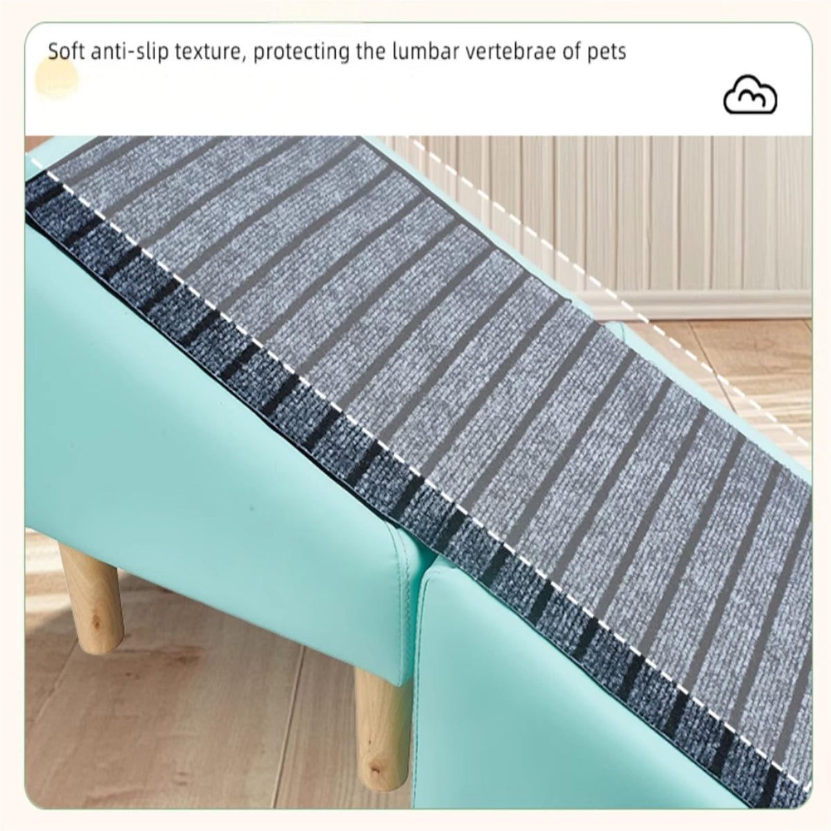 Foldable Pet Dog Ramp with Non-Slip Mat H88307