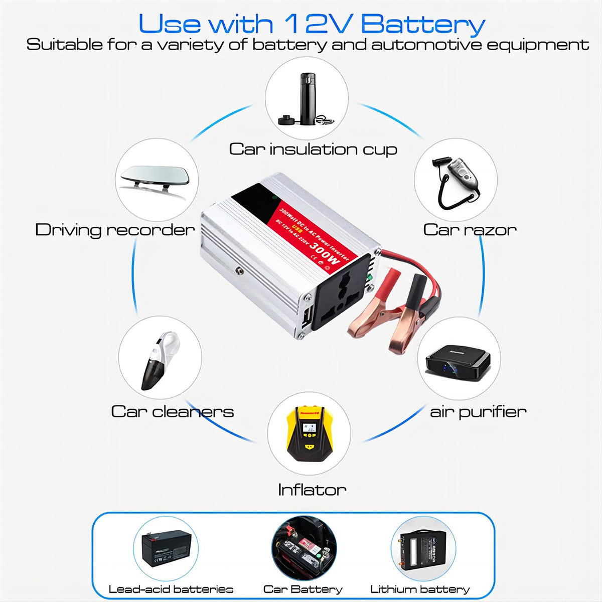 300W Off-Grid Solar Inverter Kit with 30A PWM Controller X6395