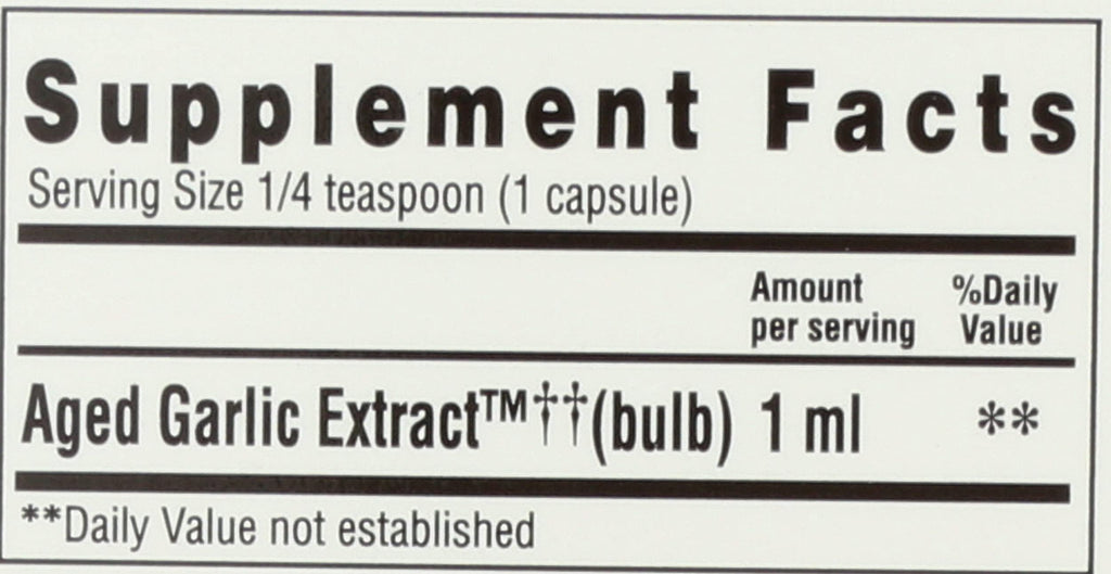 Aged Garlic Extract Liquid 4 Ounces C815