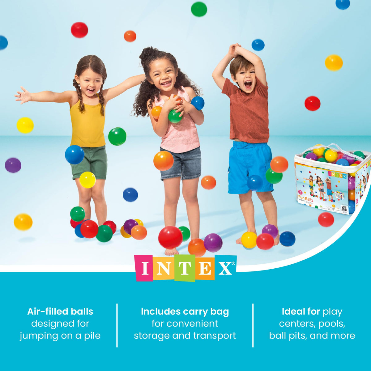 Large Plastic Ballz for Ball Pits, 100-Count R355