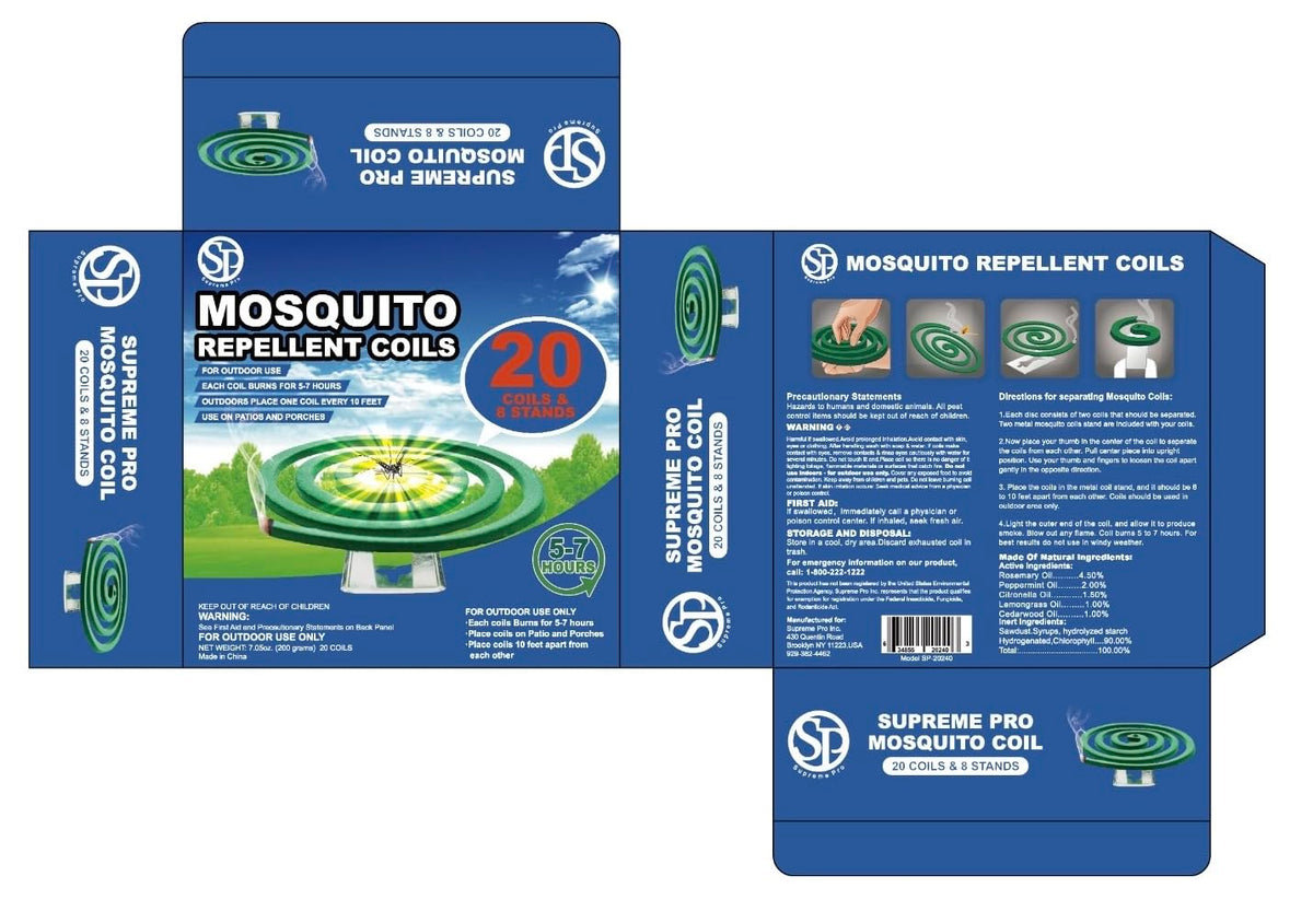 Mosquito Repellent Coils 20 Coils 8 Coil Stands M55932