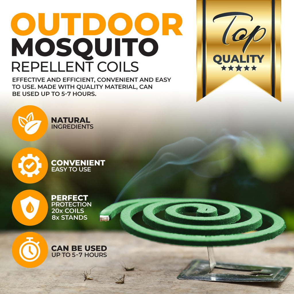 Mosquito Repellent Coils 20 Coils 8 Coil Stands M55932
