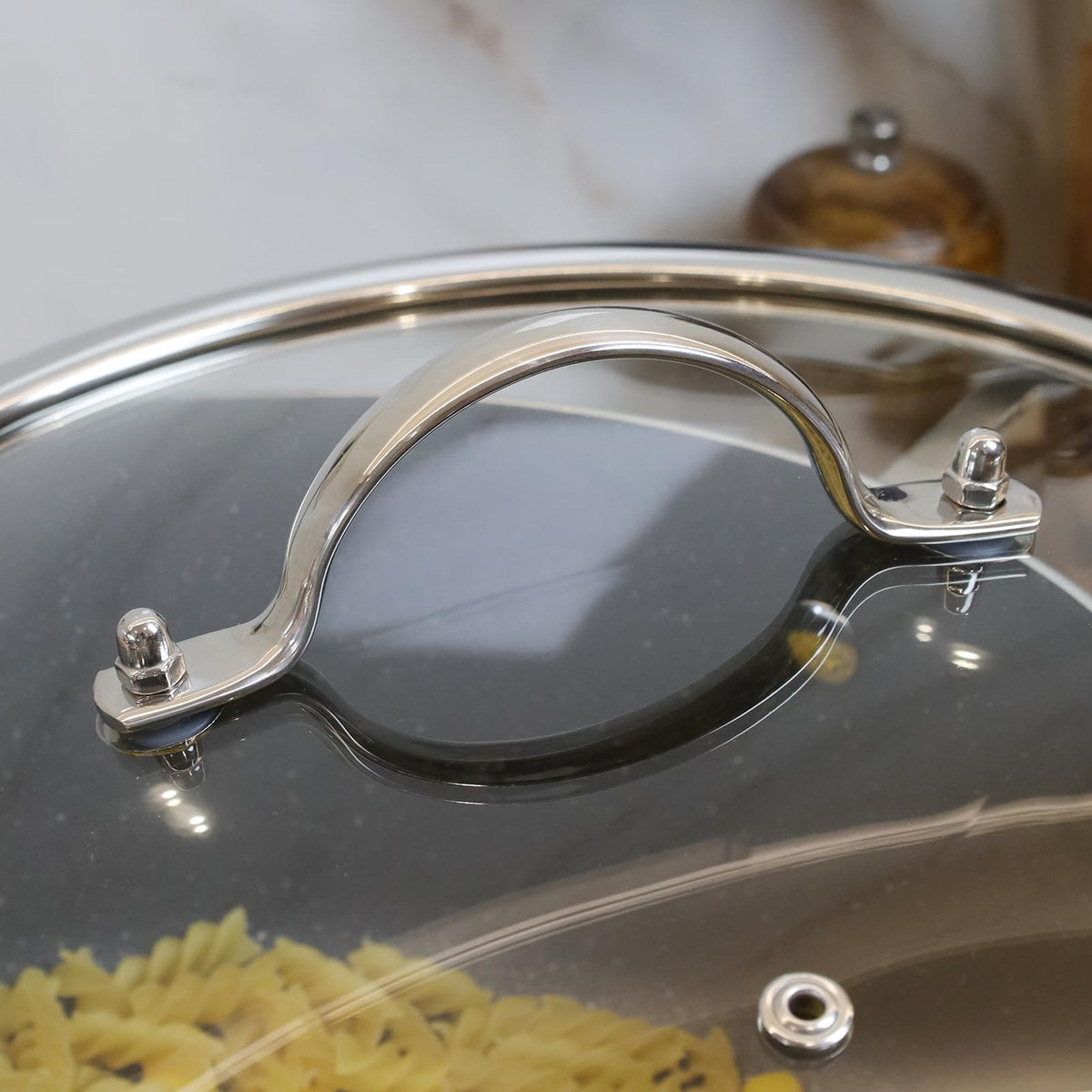 10 Inch Clear Glass Pot Lid V56553