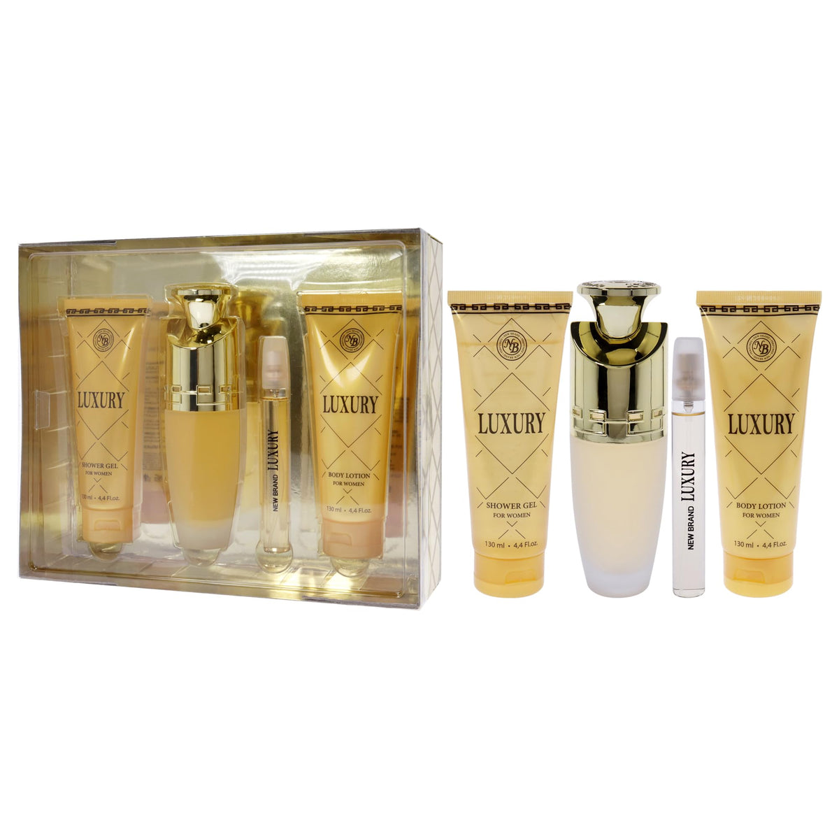4 Pc Gift Set 3.3oz EDP Spray 4.4oz Shower Gel 4.4oz Body Lotion 0.5oz EDP Spray D59982