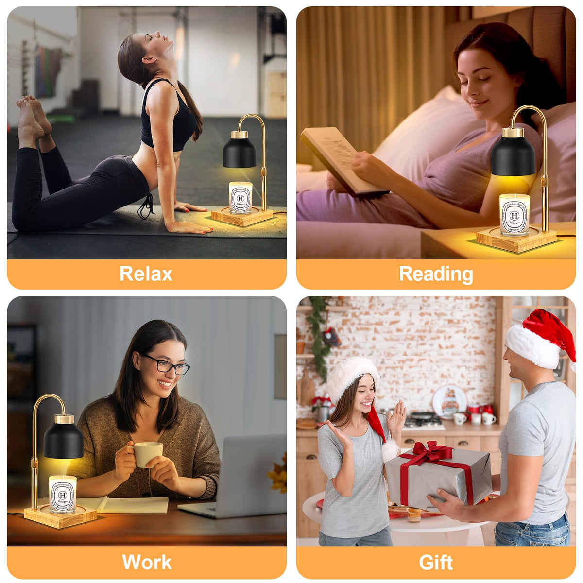 Adjustable Dimmable Electric Candle Warmer Lamp with Timer W692