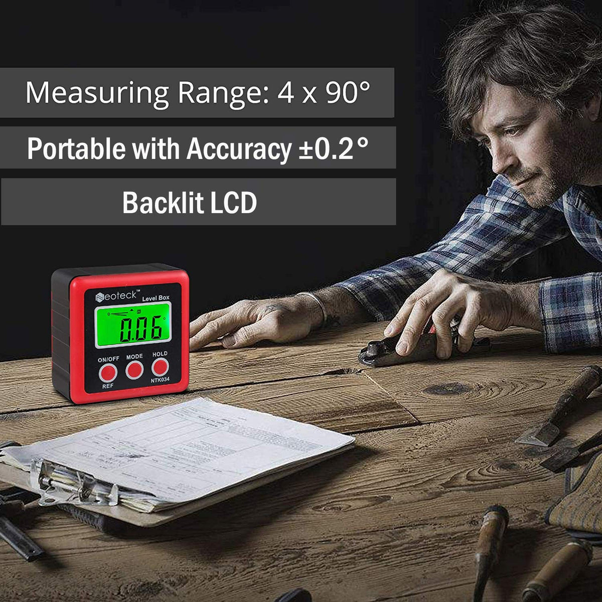 Digital Angle Finder with Magnetic Base D766978