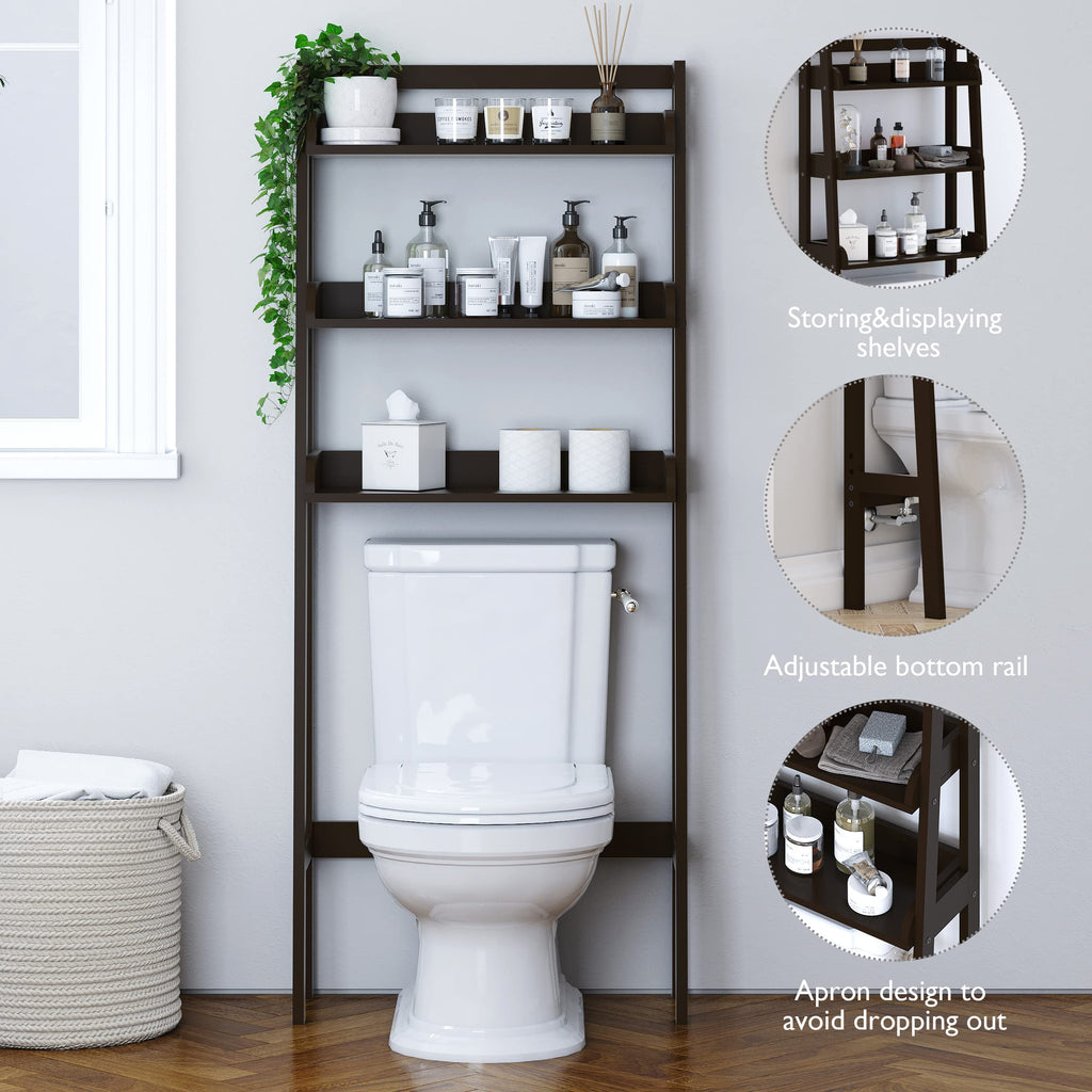 3-Tier Espresso Wood Bathroom Organizer R999