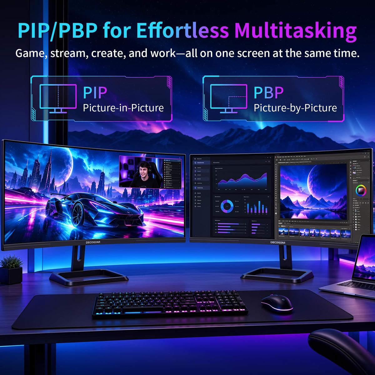 34” Curved Ultrawide Gaming Monitor 180Hz 3440×1440 S863450