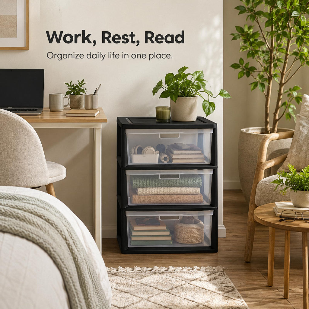 3 Drawer Plastic Storage Cart P969