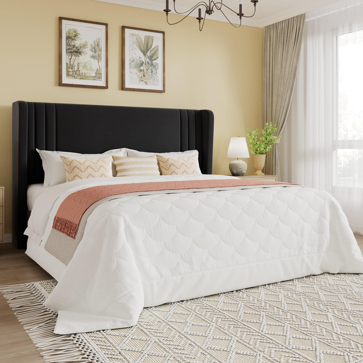 Queen Velvet Upholstered Bed Frame F967