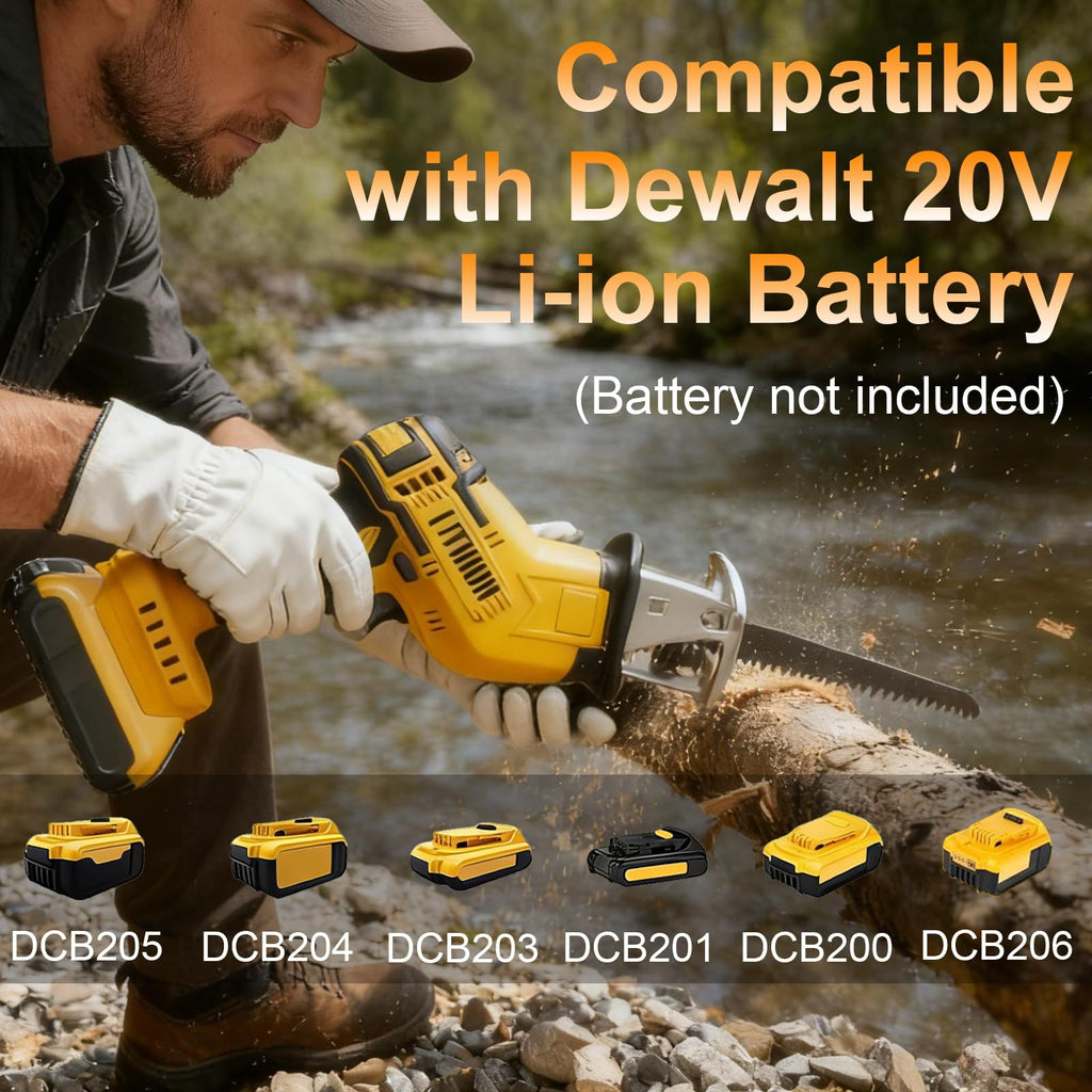 Cordless Reciprocating Saw 0-3500 SPM Variable Speed with 4 Blades G924