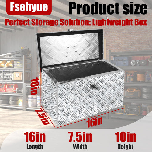 16 Inch Aluminum Waterproof Truck Tool Box with Lock and Keys R724