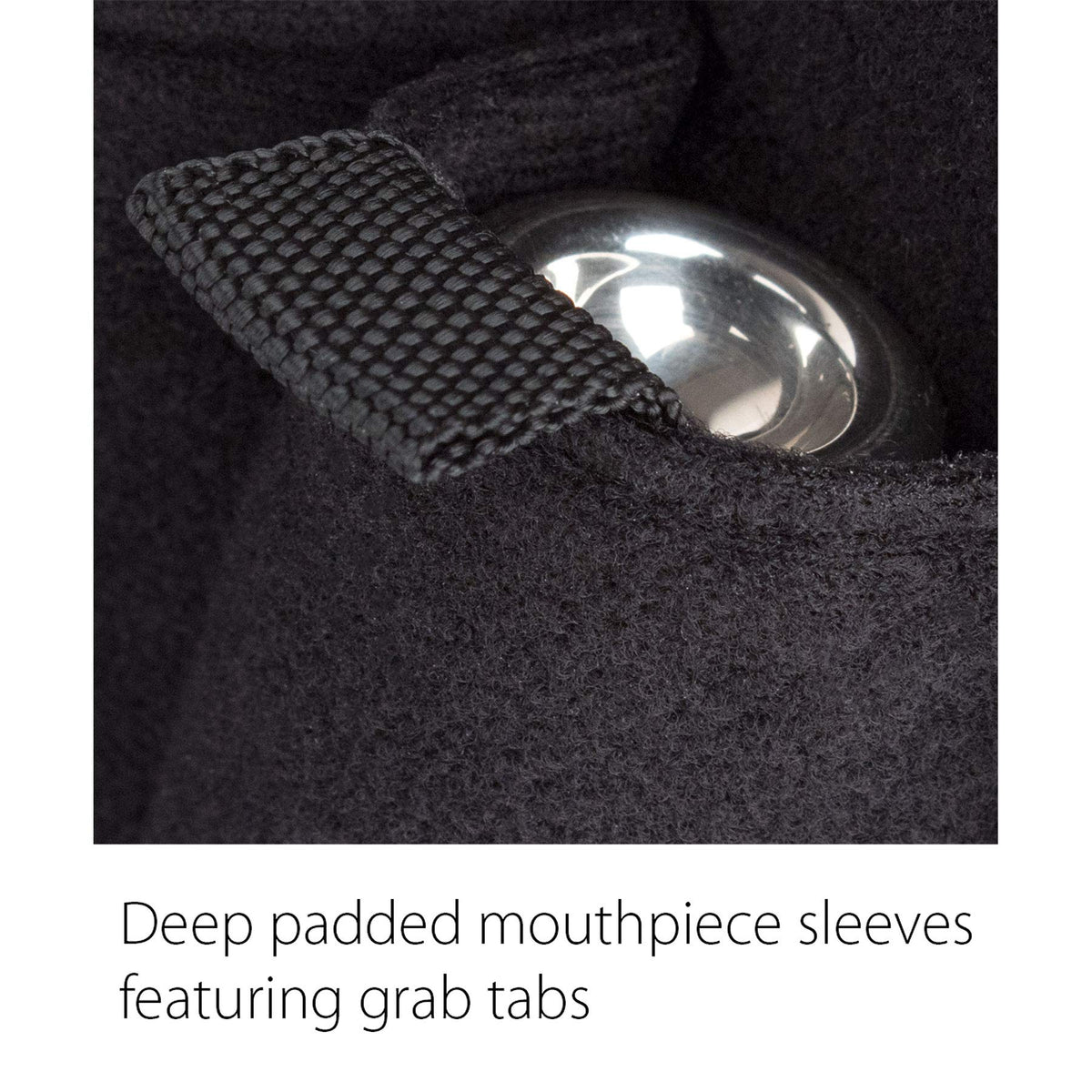 Trumpet/Small Brass 3-Piece Nylon Mouthpiece Pouch with Zipper Closure X2245