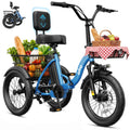 1200W Folding Electric Trike with Cargo Rack R168
