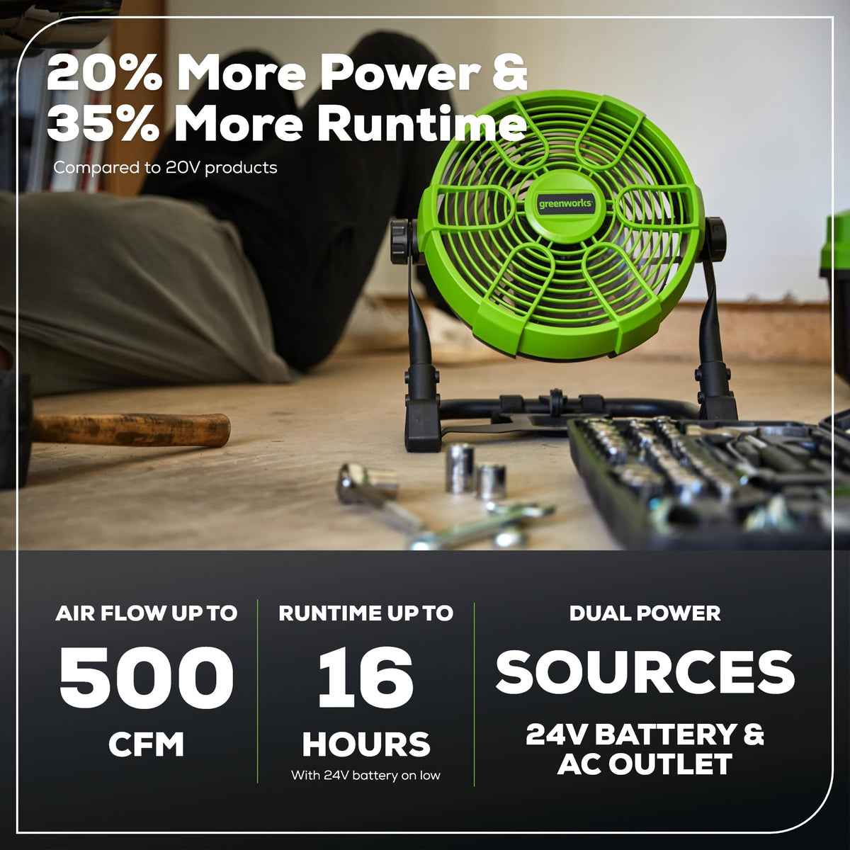 10" 5-Speed Fan 500 CFM Hybrid AC DC Y631