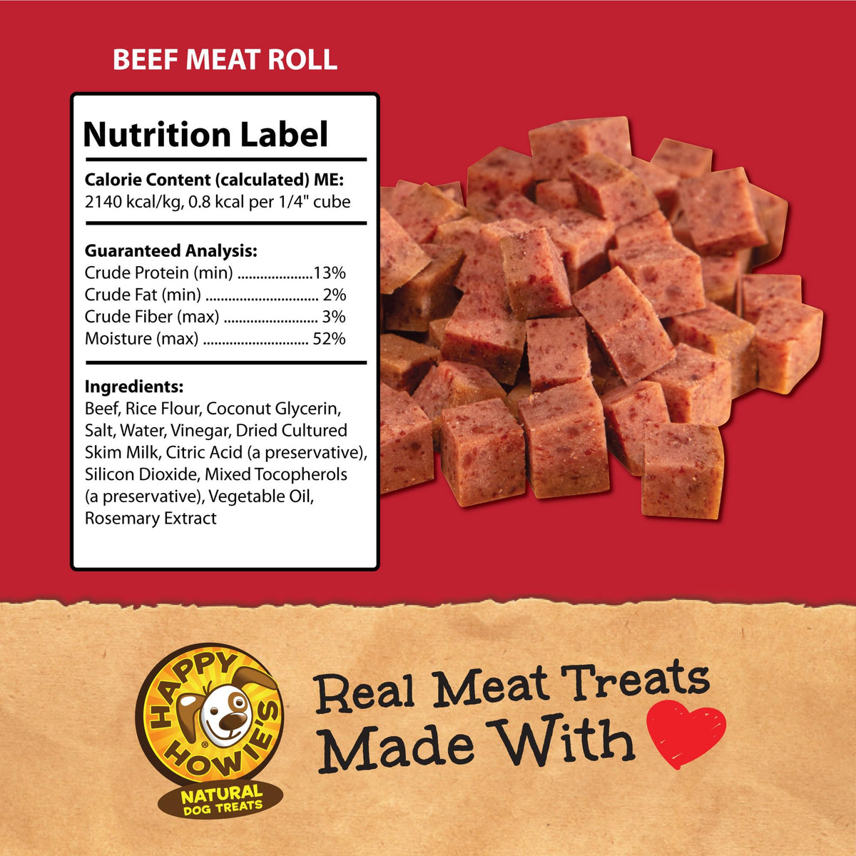 Beef Soft Meat Roll Treat 12 Oz (Pack of 4) O2267