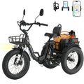 750W Folding Fat Tire Electric Tricycle with Basket H52384