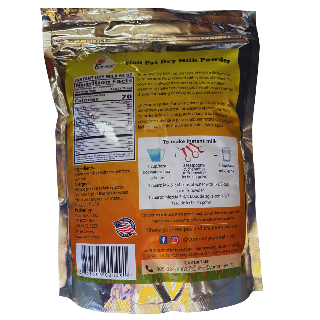 64 oz Instant Nonfat Powdered Dry Milk J8827