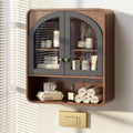 Wall Mount Bathroom Cabinet with Arched Glass Doors O8957