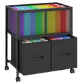 Rolling File Cart with 2 Fabric Drawers B891508