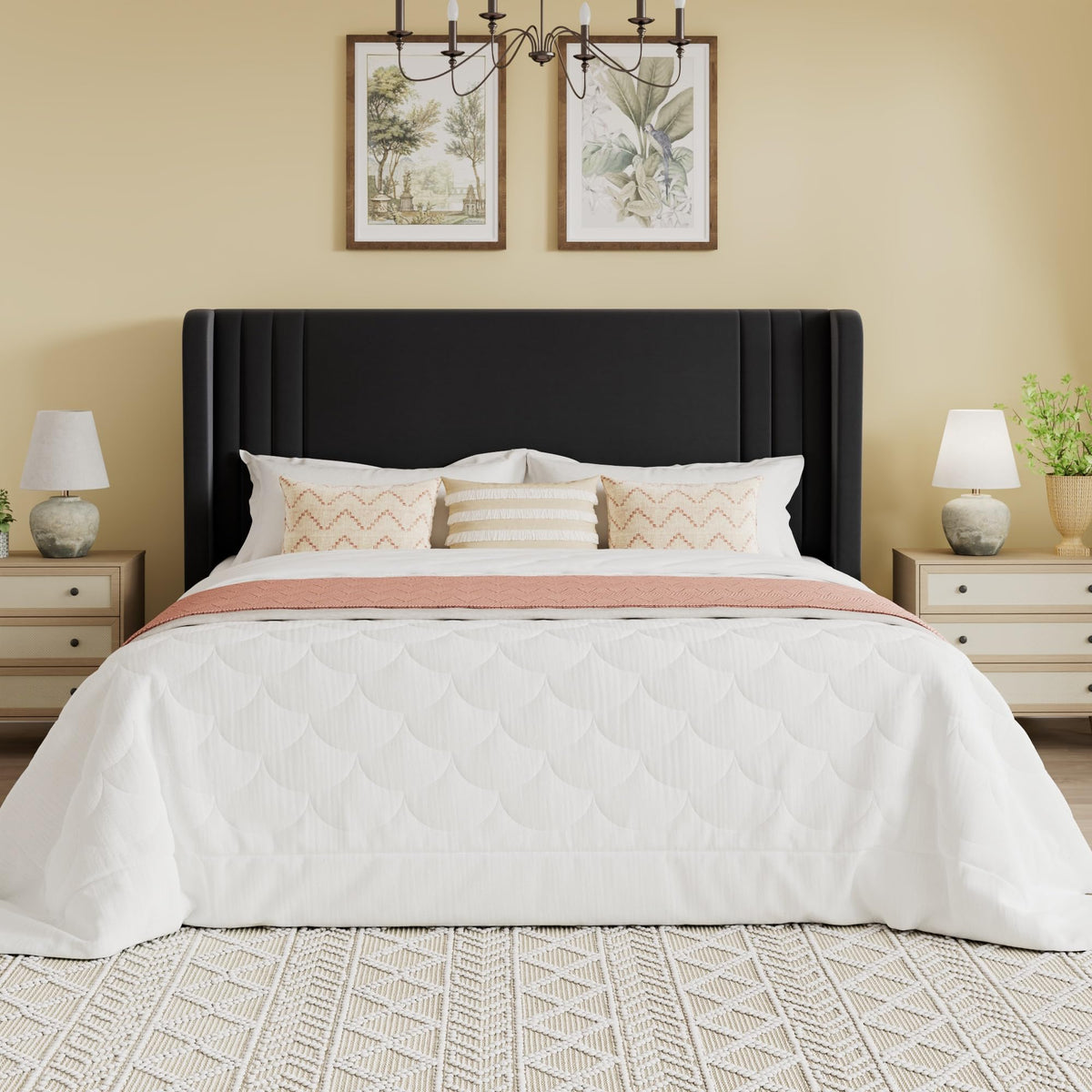 Queen Velvet Upholstered Bed Frame F967