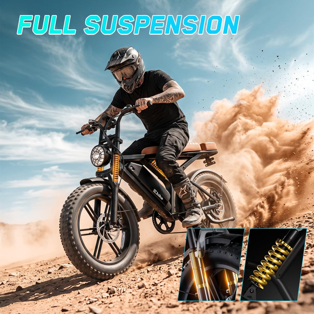 Electric Bike 48V 15 Ah Battery 2000W Peak Motor 28MPH T103