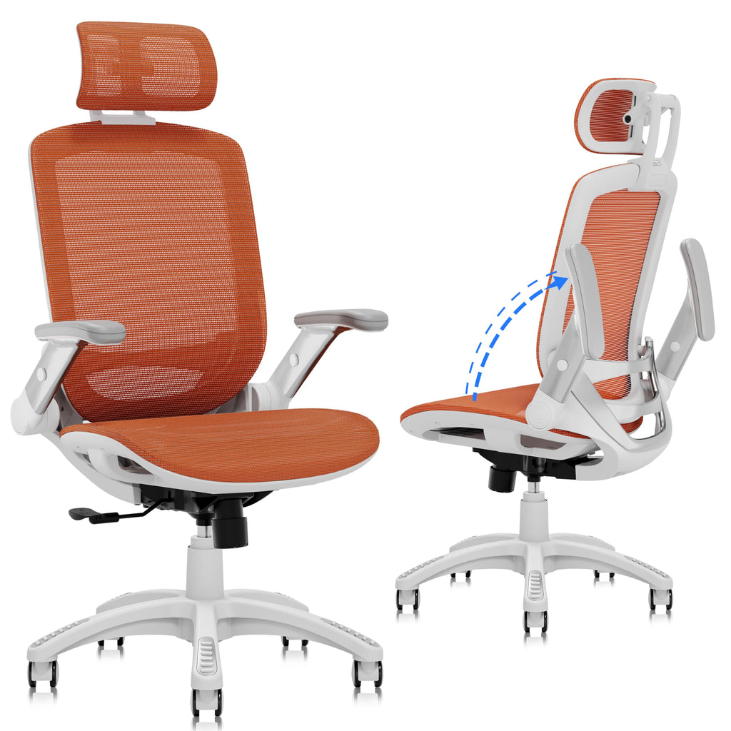 Ergonomic High Back Mesh Office Chair with Headrest and Flip-Up Arms Q85980