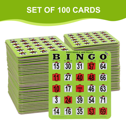 100-Pack Reusable Bingo Cards G338422