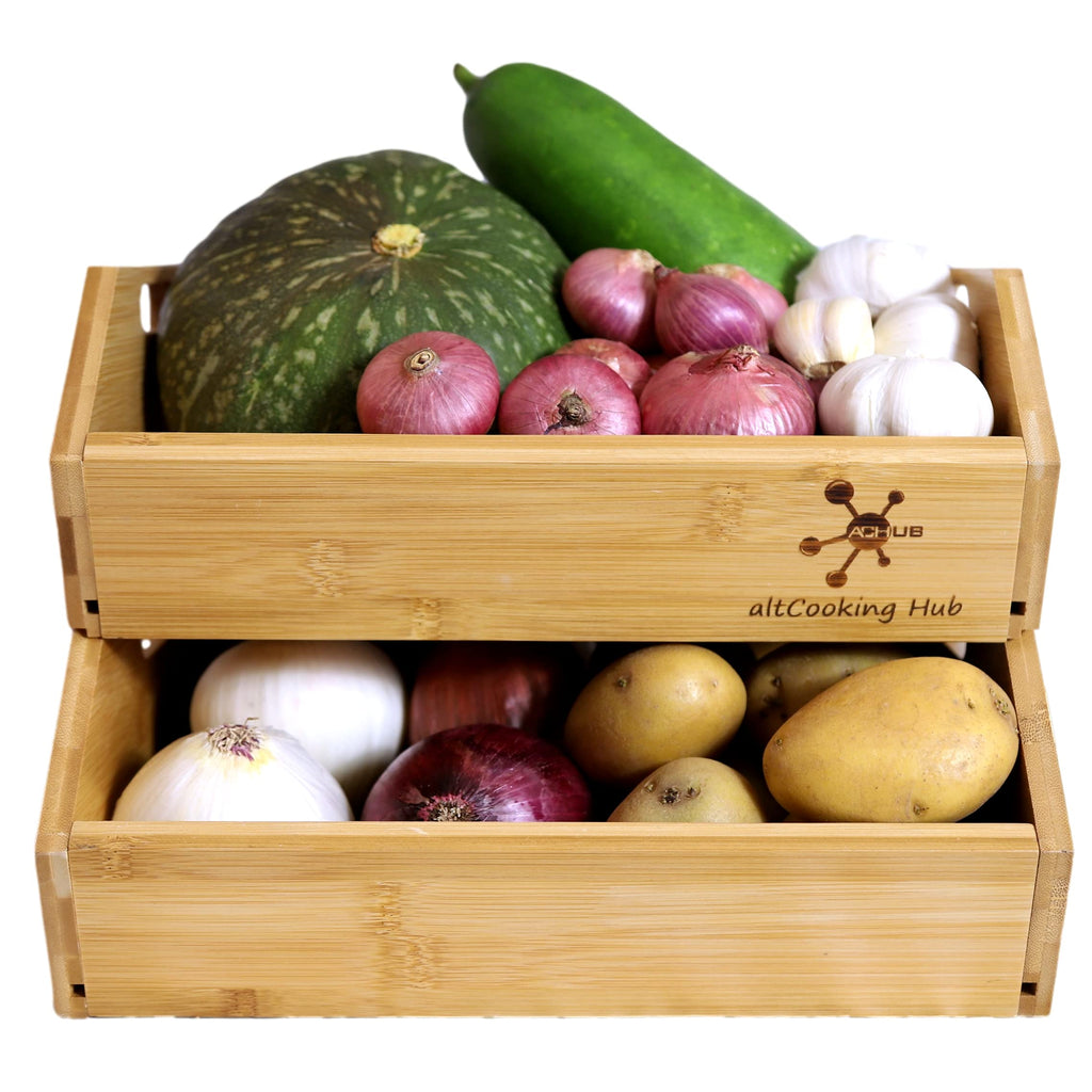 Bamboo Stacking Storage Bin A4917
