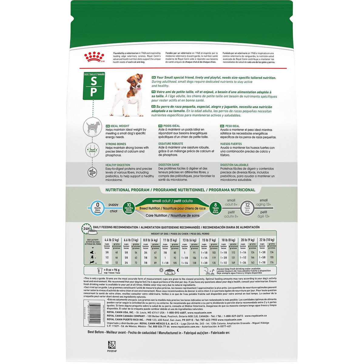 Small Breed Dry Dog Food 14 lb Bag O769