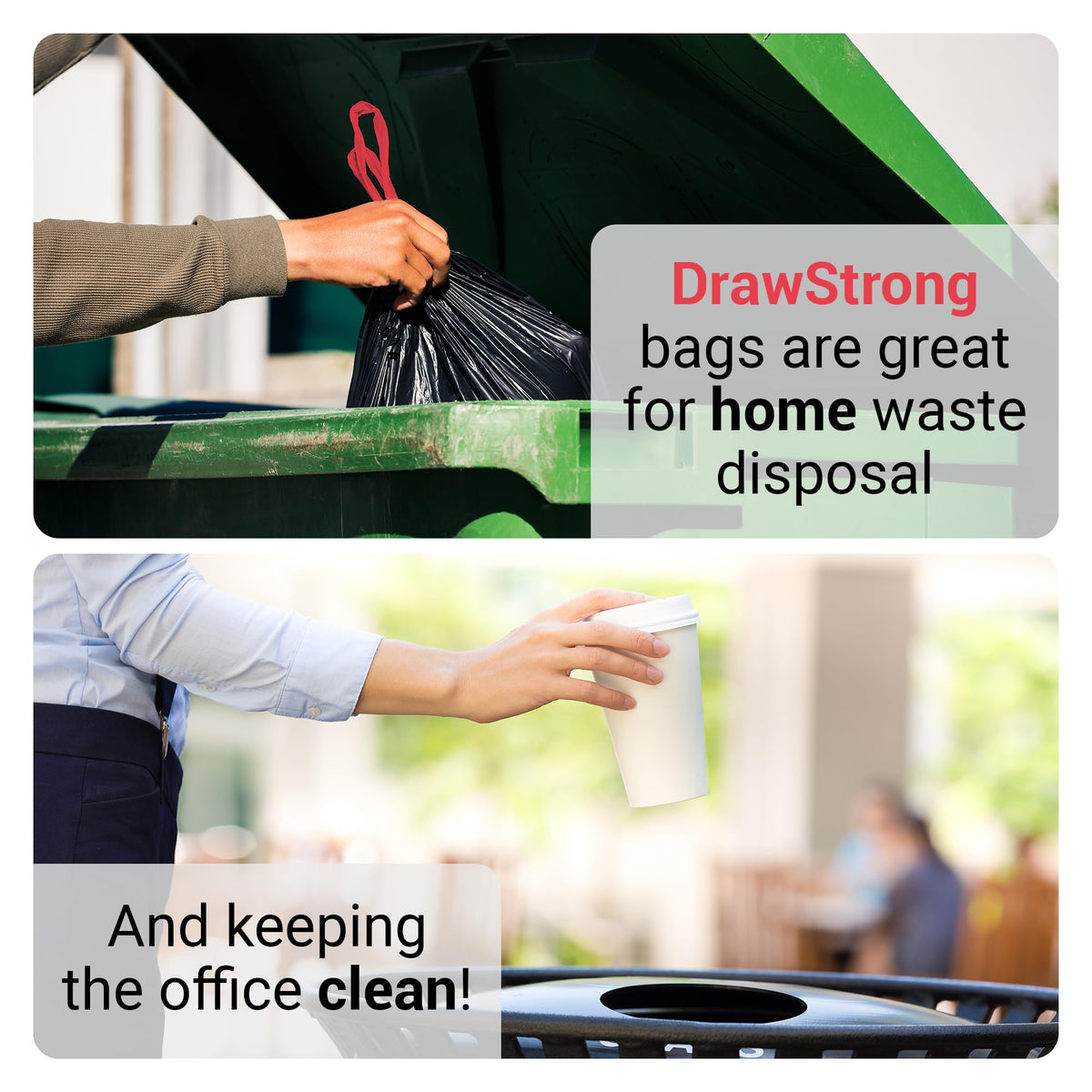 30 Gallon Black Drawstring Trash Bags 150 Count G265060