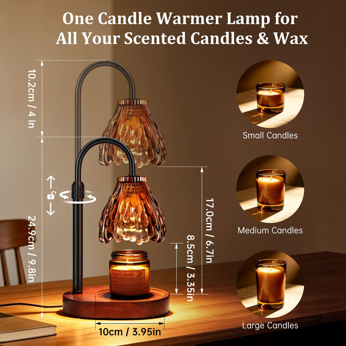 Candle Warmer Lamp with Timer Dimmable D2346
